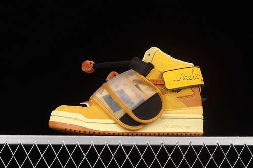 【450】[GW8790]-[MELTING SADNESS X FORUM EXHIBIT MID BABO YELLOW/CORE BLACK/SAND]-[WOMAN:35-39]