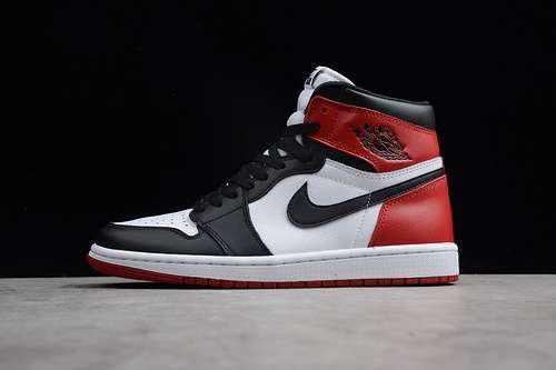 [555088-125]-[ST AIR JORDAN 1 RETRO HIGH OG BLACK TOE WHITE/BLACK-GYM RED]-[MAN:40-46]-[OG00220]
