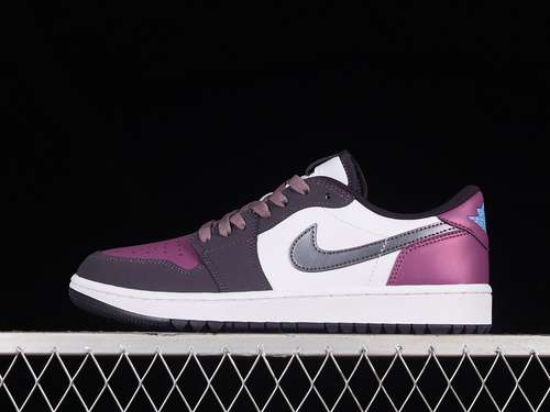 【360】[DZ9787-155]-[AIR JORDAN 1 LOW GOLF NRG WHITE/CAVE PURPLE/PURPLE SMOKE/UNIVERSITY BLUE]