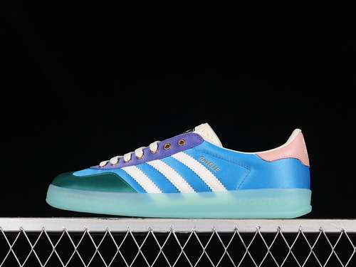【250】[HQ8851]-[GU*CCI X GAZELLE SHOES LIGHT BLUE/PURPLE/PINK]-[WOMAN:36-39]-[MAN:40-45]