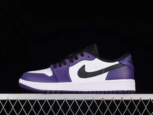 【360】[DD9315-105]-[AIR JORDAN 1 LOW GOLF COURT PURPLE WHITE/COURT PURPLE/UNIVERSITY RED/BLACK]