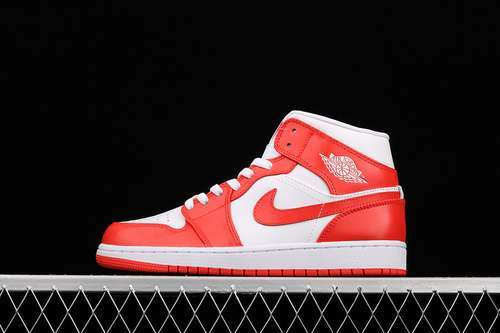 【340】[BQ6472-116]-[AIR JORDAN 1 MID WHITE/WHITE/ORANGE]-[WOMAN:36-39]-[MAN:40-45]