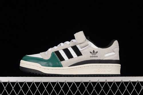 【300】[GY8203]-[FORUM 84 LOW SHOES LIGHT GREY/CORE BLACK/GREEN]-[WOMAN:36-39]-[MAN:40-45]