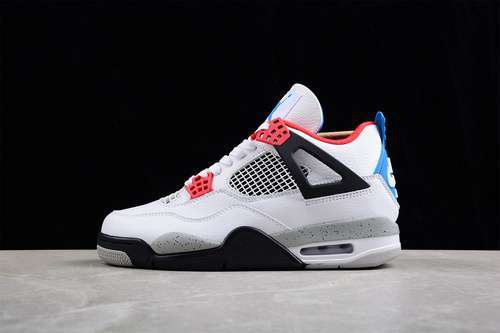 【360】[CI1184-146]-[AIR JORDAN 4 RETRO SE WHAT THE 4 WHITE/MILITARY BLUE-FIRE RED-TECH GREY]-[40-48]