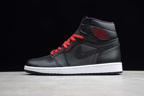 【550】[555088-060]-[CJ AIR JORDAN 1 RETRO HIGH BLACK SATIN BLACK/GYM RED-BLACK-WHITE]