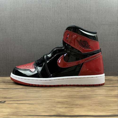 【430】[555088-063]-[AIR JORDAN 1 RETRO HIGH OG PATENT BRED BLACK/WHITE/VARSITY RED]-[UNISEX:36-47.5]