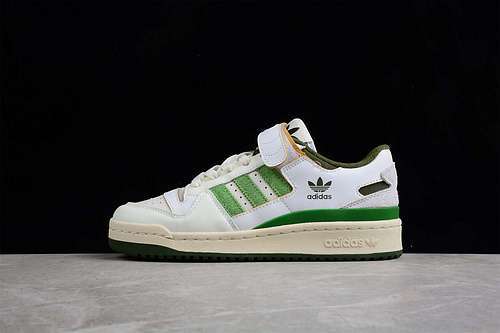 【300】[GX4536]-[FORUM 84 LOW SHOES CLOUD WHITE/BLACK/GREEN]-[WOMAN:36-39]-[MAN:40-44]