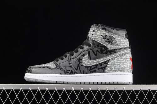 【420】[555088-036]-[AIR JORDAN 1 HIGH OG REBELLIONAIRE BLACK/WHITE/GREY]-[WOMAN:36-39]-[MAN:40-47.5]