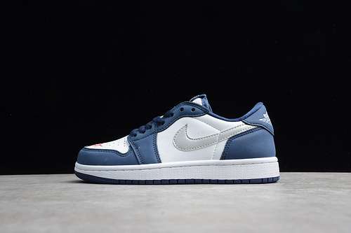 【360】[CJ7891-400]-[GZ AIR JORDAN 1 LOW SB MIDNIGHT NAVY/WHITE-EMBER GLOW-METALLIC SILVER]