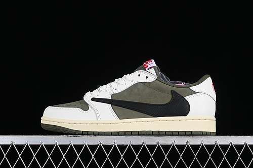 【480】[DM7866-200]-[TRAVIS SCOTT X AIR JORDAN 1 LOW OG WHITE/BLACK/GREEN]-[WOMAN:36-39]-[MAN:40-48.5]