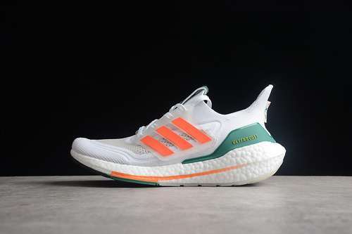 【300】[GX7966]-[ULTRABOOST 21 NCAA PACK MIAMI CLOUD WHITE/TEAM ORANGE/GREY ONE]-[WOMAN:36-45]