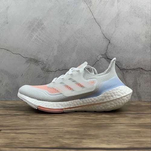 【300】[FY0396]-[ULTRABOOST 21 SHOES CRYSTAL WHITE/CLOUD WHITE/GLOW PINK]-[WOMAN:36-39]