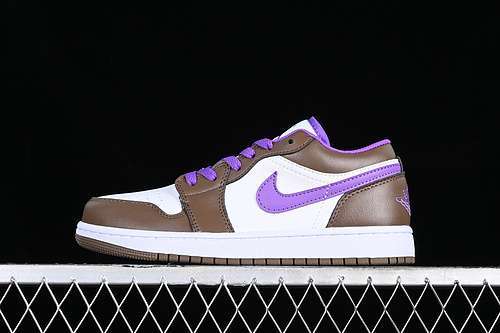 【260】[553560-215]-[AIR JORDAN 1 LOW PALOMINO WHITE/BROWN/PURPLE]-[WOMAN:36-40]