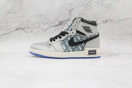 【460】[CN8607-002]-[DI*OR X AIR JORDAN 1 HIGH WOLF GREY/BLUE/BLACK-WHITE]-[MAN:40-44]