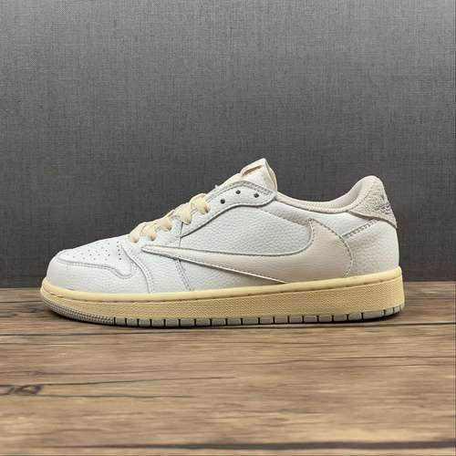 【300】[DM7866-169]-[FRAGMENT DESIGN X TRAVIS SCOTT X AIR JORDAN 1 RETRO LOW WHITE/WHITE]