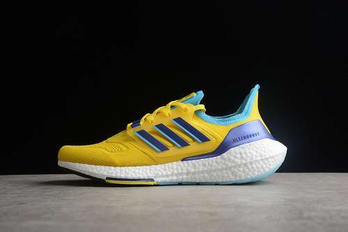 【320】[GW1710]-[ULTRABOOST 22 SHOES YELLOW/LEGACY INDIGO/SKY RUSH]-[MAN:39-48]