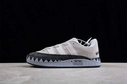 【280】[HD9965]-[HUMAN MADE X ADIMATIC SHARK SHOES LIGHT GREY/CORE BLACK/CORE BLACK]-[UNISEX:36-45]