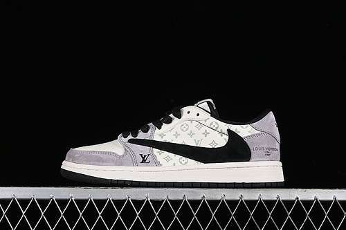 【360】[SJ2068-101]-[TRAVIS SCOTT X FRAGMENT DESIGN AIR JORDAN 1 LOW OG SP GREY/BLACK/WHITE]-[36-45]