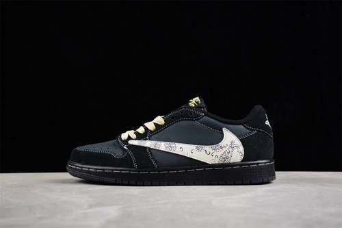 【320】[DM7866-889]-[FRAGMENT TS AIR JORDAN 1 LOW BLACK/YELLOW/GREY]-[WOMAN:36-39]-[MAN:40-46]