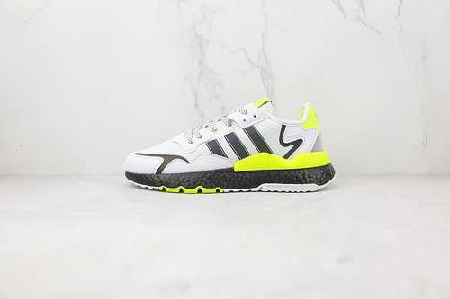 【280】[EG6749]-[NITE JOGGER SHOES CLOUD WHITE/CORE BLACK/SIGNAL GREEN]-[WOMAN:36-39]-[MAN:40-45]