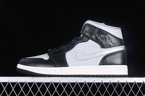 【340】[FB9892-002]-[AIR JORDAN 1 MID SE BLACK/METALLIC SILVER/LIGHT SMOKE GREY/SAIL]-[UNISEX:35.5-46]