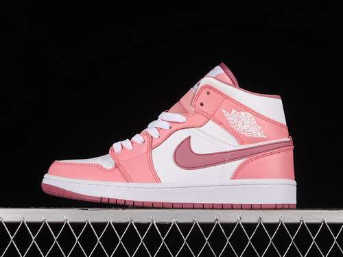 【320】[DQ8423-616]-[AIR JORDAN 1 MID GS VALENTINE S DAY 2023 CORAL CHALK/DESERT BERRY/WHITE]