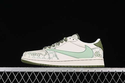 【360】[JJ5288-010]-[TRAVIS SCOTT X FRAGMENT DESIGN X AIR JORDAN 1 LOW OG SP OFF WHITE/GREEN]-[36-45]