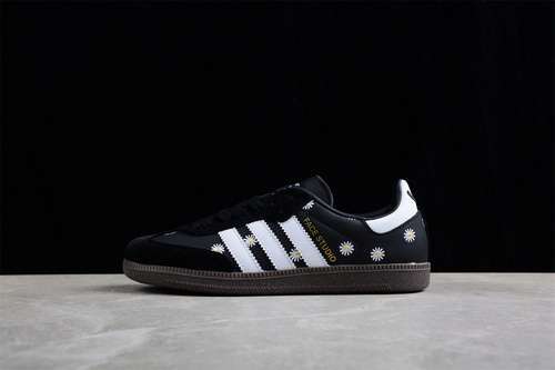 【230】[H03848]-[ATMOS X FACE X SAMBA OG EMBROIDERED DAISIES CORE BLACK/CLOUD WHITE/GOLD FOIL]