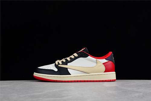 【320】[CQ4278-088]-[TRAVIS SCOTT X FRAGMENT DESIGN X AIR JORDAN 1 LOW OG SP BLACK/WHITE-GYM RED]