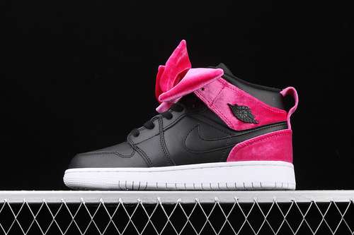 [CK5678-006]-[AIR JORDAN 1 MID BOW BLACK/NOBLE RED]-[WOMAN:36-40]