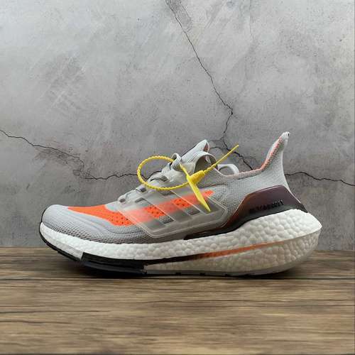 【310】[FY0375]-[ULTRABOOST 21 SHOES DASH GREY/DASH GREY/SCREAMING ORANGE]-[WOMAN36-39]-[MAN:40-45]