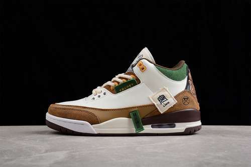 【520】[398614-500]-[AIR JORDAN 3 SE WHITE/DARK BROWN-GREEN]-[WOMAN:36-39]-[MAN:40-46]