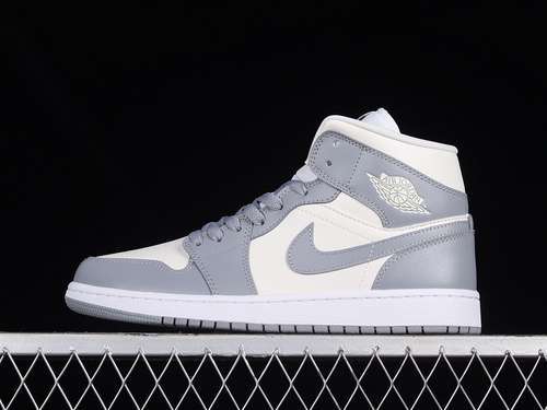 【340】[BQ6472-115]-[AIR JORDAN 1 MID SAIL/STEALTH/WHITE]-[WOMAN:35.5-39]-[MAN:40-46]
