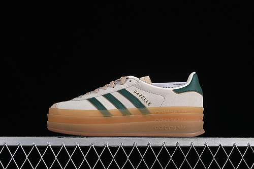 【280】[ID7056]-[ORIGINALS GAZELLE BOLD CREAM WHITE/COLLEGIATE GREEN/MAGIC BEIGE]-[UNISEX:35-45]