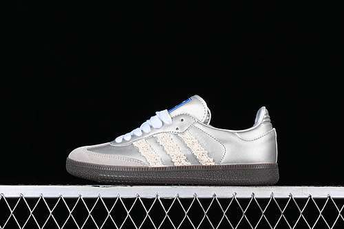 【260】[B75806]-[ADIDAS SAMBA VEGAN SILVER/BLACK/GREY/WHITE]-[WOMAN:36-39]