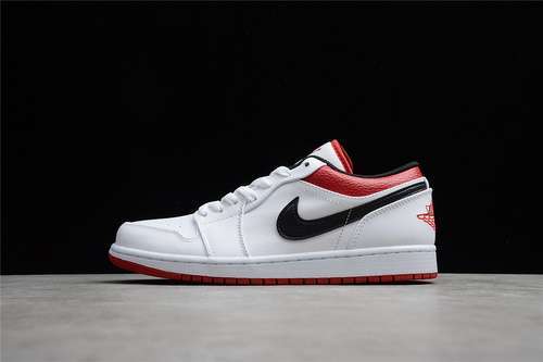 【340】[553558-118]-[AIR JORDAN 1 LOW WHITE/UNIVERISTY RED/BLACK]-[MAN:40-45]