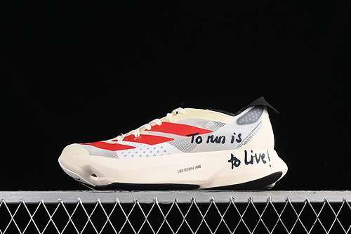 【260】[GW7261]-[ADIZERO ADIOS TO RUN IS TO LIVE! OFF WHITE/BETTER SCARLET/SHADOW NAVY]-[UNISEX:36-45]