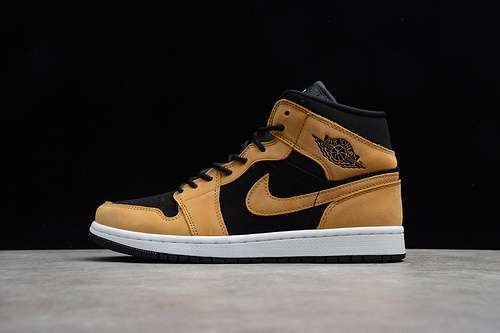 【340】[DB5453-700]-[CJ VERSION AIR JORDAN 1 MID SE DESERT OCHRE/DESERT OCHRE/BLACK]-[UNISEX:36-44.5]