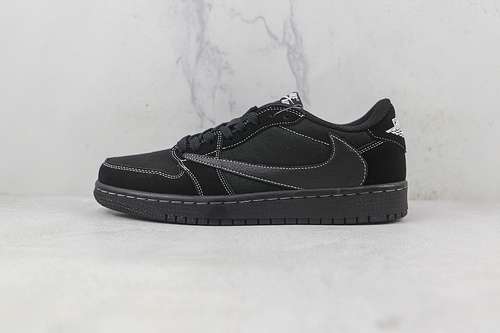 【320】[DM7866-168]-[TRAVIS SCOTT X AIR JORDAN 1 LOW OG BLACK/BLACK/BLACK]-[WOMAN:36-39]-[MAN:40-45]