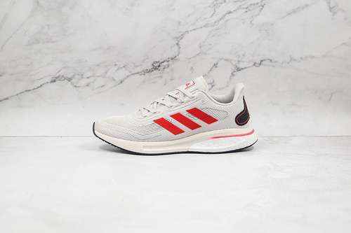 【300】[FV6021]-[SUPERNOVA SHOES LIGHT GREY/CLOUD WHITE/RED]-[MAN:40-45]