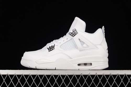 【340】[308497-100]-[AIR JORDAN 4 RETRO PURE MONEY 2017 WHITE/METALLIC SILVER-PURE PLATINUM]-[36-48]