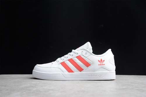 【250】[FX0523]-[HARDCOURT LOW SHOES CLOUD WHITE/CLOUD WHITE/RED]-[MAN:39-44]