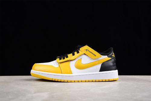 【300】[DM1206-107]-[AIR JORDAN1 LOW FLYEASE WHITE/BLACK/YELLOW]-[WOMAN:36-39]-[MAN:40-46]