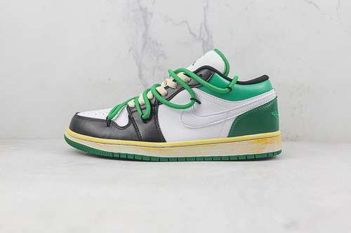 【320】[553560-129]-[AIR JORDAN 1 LOW GS WHITE/STADIUM GREEN/LUCKY GREEN/BLACK]-[UNSIEX:36-46]