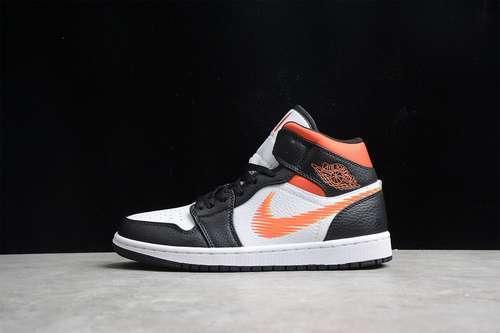 【340】[DN4929-100]-[GZ AIR JORDAN 1 MID ZIG ZAG SWOOSH WHITE/TEAM ORANGE/BLACK/TOTAL ORANGE]