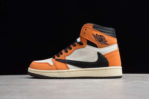 【450】[CD4487-101]-[GZ AIR JORDAN 1 HIGH OG TS SP TRAVIS SCOTT WHITE/ORANGE-BLACK]