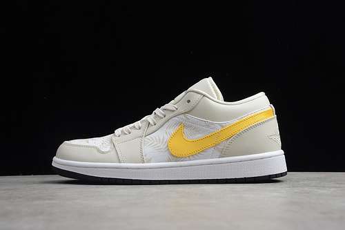 【300】[CK3022-107]-[AIR JORDAN 1 LOW PALM TREE LIGHT OREWOOD BROWN/AMARILLO-WHITE-LASER BLUE]