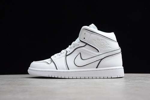 【340】[CK6587-100]-[GZ AIR JORDAN 1 MID SE WHITE/BLACK]-[WOMAN:36-39]-[MAN:40-47.5]
