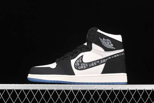 【400】[CN8607-001]-[DI*OR X AIR JORDAN 1 HIGH BLACK/WHITE/BLACK]-[WOMAN:36-39]-[MAN:40-46]