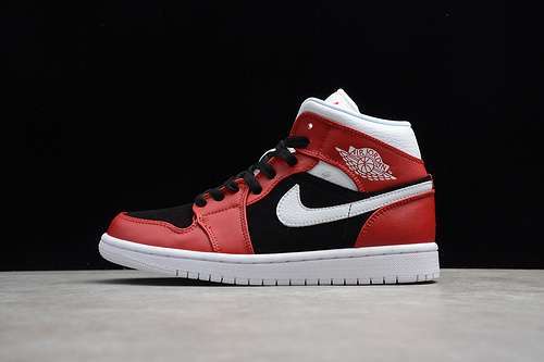 【340】[BQ6472-601]-[AIR JORDAN 1 MID GYM RED/BLACK/WHITE]-[WOMAN:36-39]-[MAN:40-47]